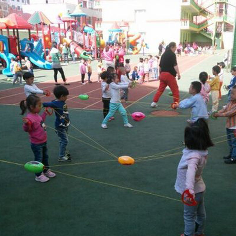 Kinderen buitensporten speelgoed dubbele persoon coöperatieve pull, kleuterschool, kinderen fitness, kinderen interactie bal.