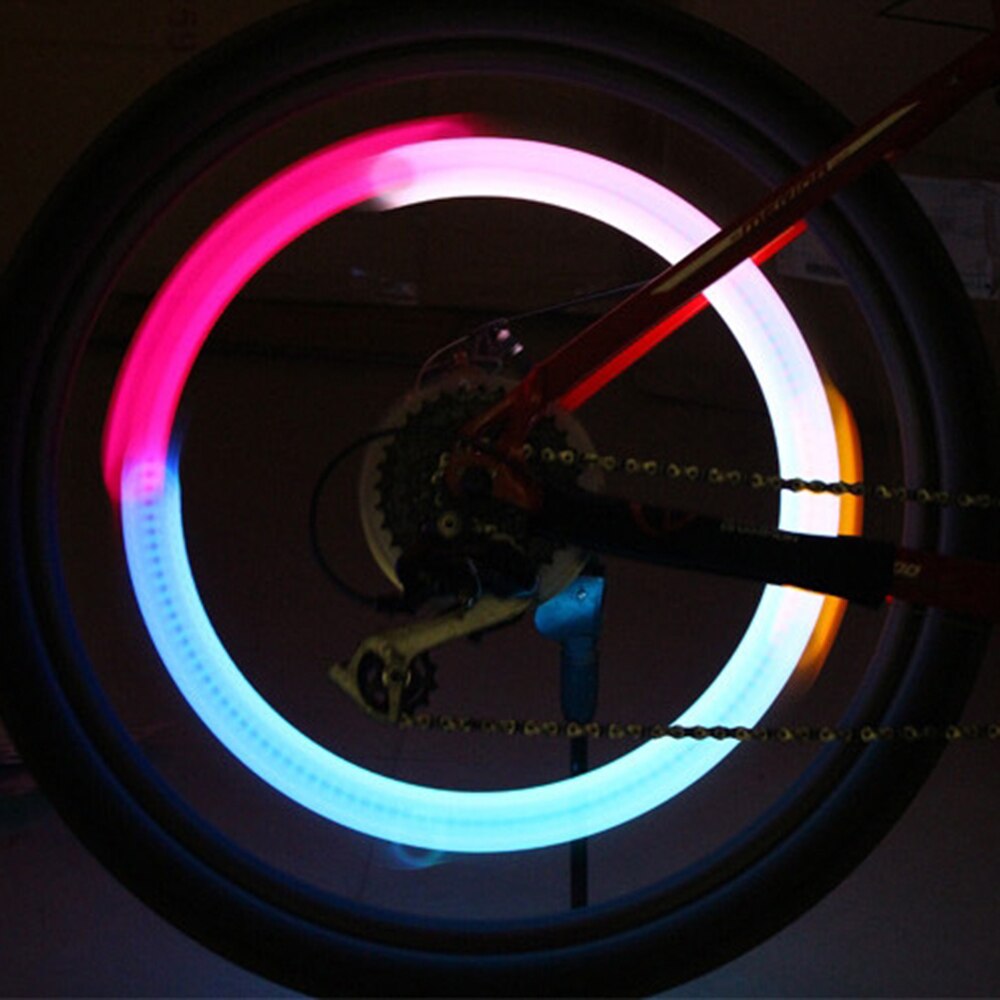 2Pcs Led Ventiel Licht Auto Accessoires Fiets Car Auto Waterdicht Jeugdige Fietsen Oefening
