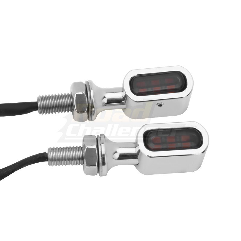 2XMotorcycle Rear Mini LED E Mark Turn Signal Light Running Indicator Lamp For Harley Sportster XL Bobber Chopper Cafe Racer