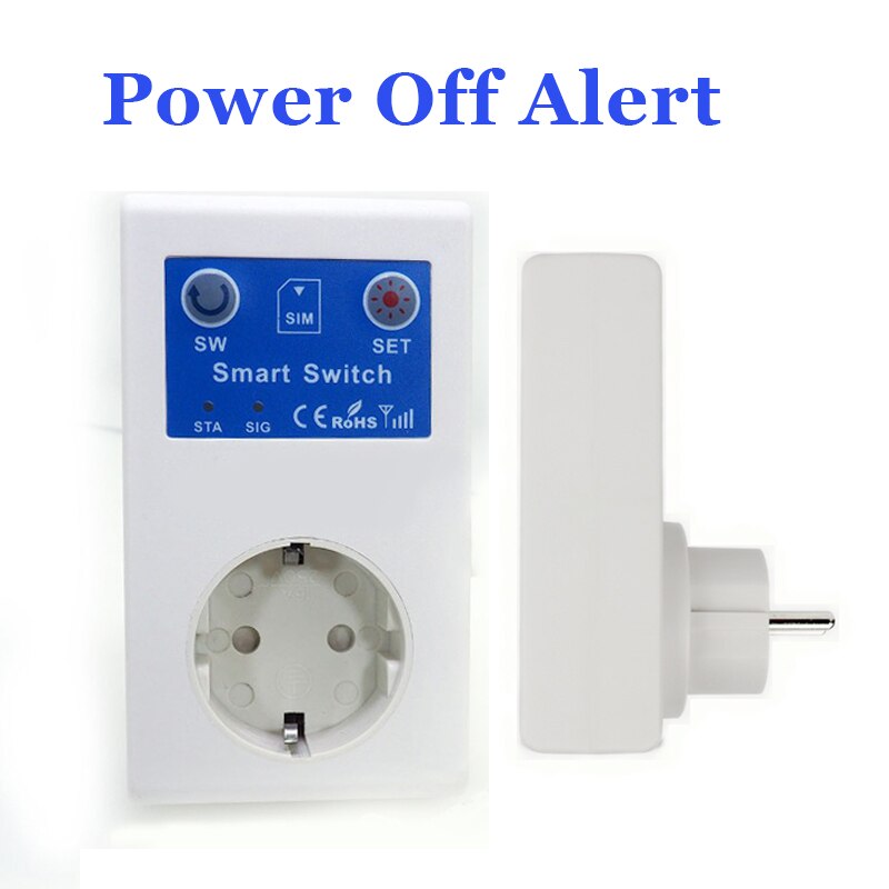 EU GSM Power Socket Remote Control 16A Smart Power Socket Outlet Temperature Sensor Controller Plug Intelligent Relay: Blue2