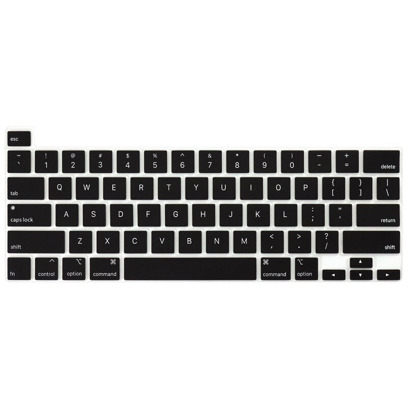 US keyboard cover For Macbook Pro 16 inch A2141 keyboard protector silicone waterproof keyboard skin guard: Black