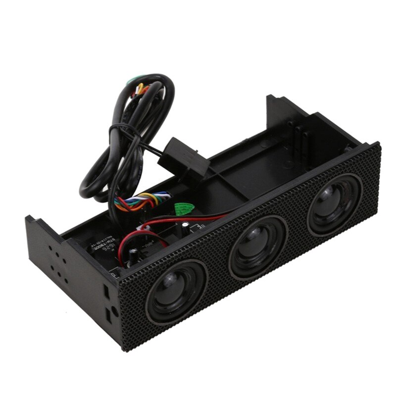 5.25 inch Stereo Surround Speaker PC Front Panel Computer Case Built-in Mic Music Loudspeakers