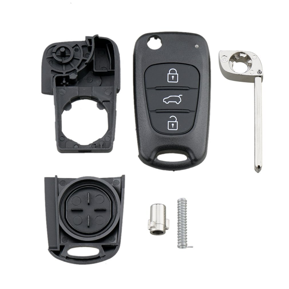 3 Knoppen Afstandsbediening Folding Key Shell Case Fob Voor Hyundai I20 I30 IX35 I35 Ongesneden Sleutel Cover Fob Case Key protector