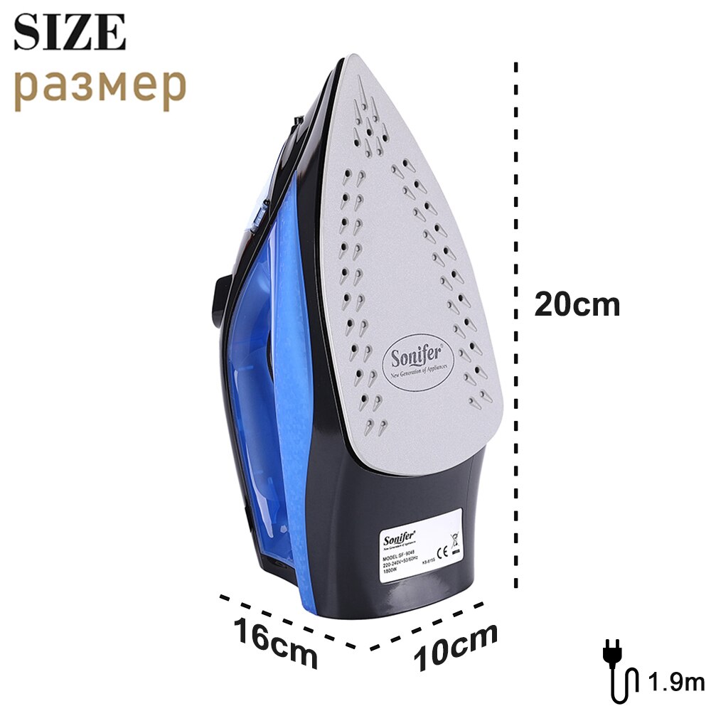 Sonifer – fer à vapeur électrique , pour voyage, maison, vêtements, repassage à la vapeur, plaque revêtue