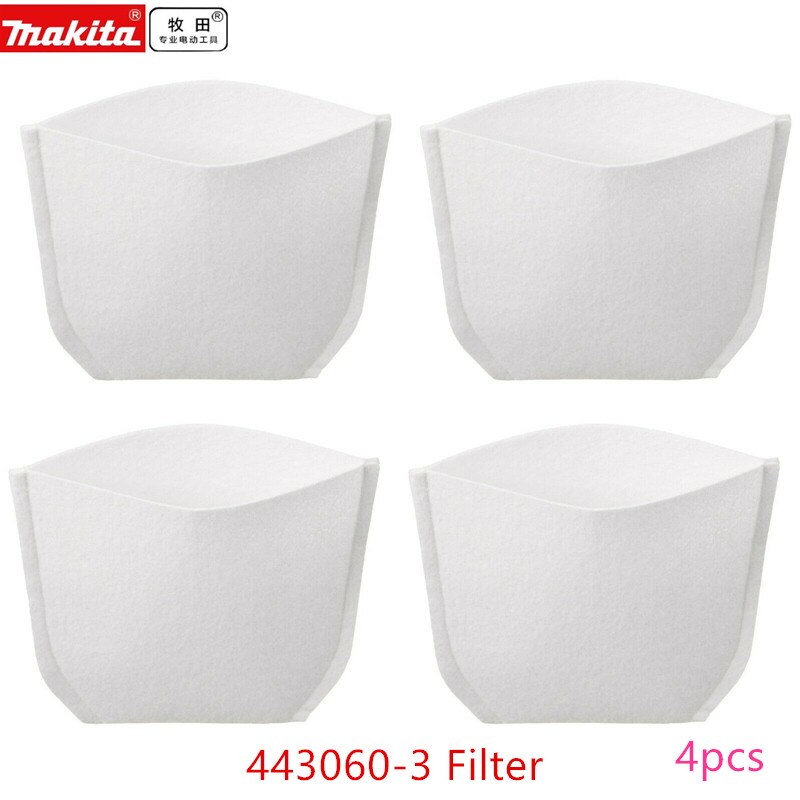 Makita 443060-3 Tuch Filter 451208-3 Vor-Filter Für DCL180Z BCL106 CL100DZ BCL180Z DCL180 DCL140 CL100D tuch Staubsauger: 4 Stck Filter
