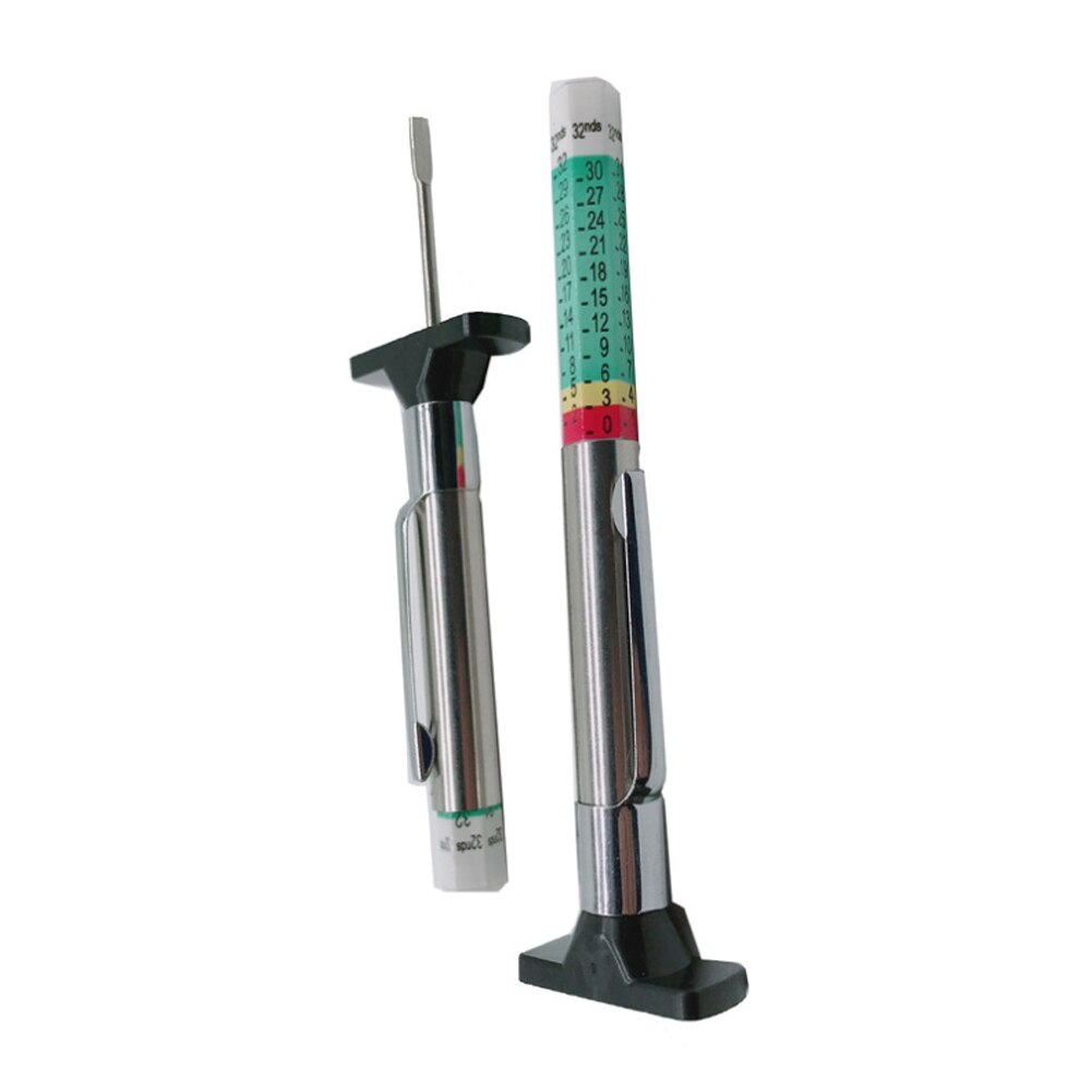 Car Truck Tire Tread Gauge Portable Tyre Depth Tester Color Coded Metric Gauge Measurement