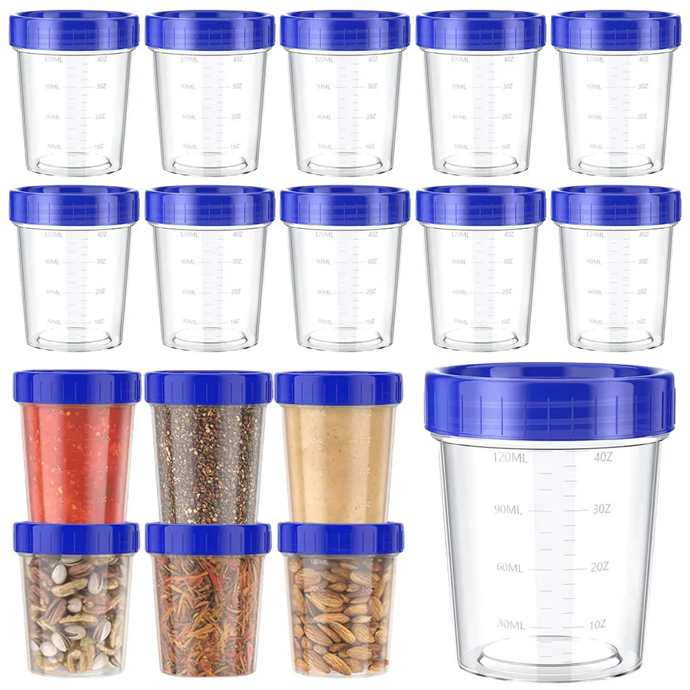 10 Stuks 120 Ml Salade Dressing Containers Lekvrij Kruiderij Containers Met Deksels Dip Saus Containers Clear Keuken Accessoires