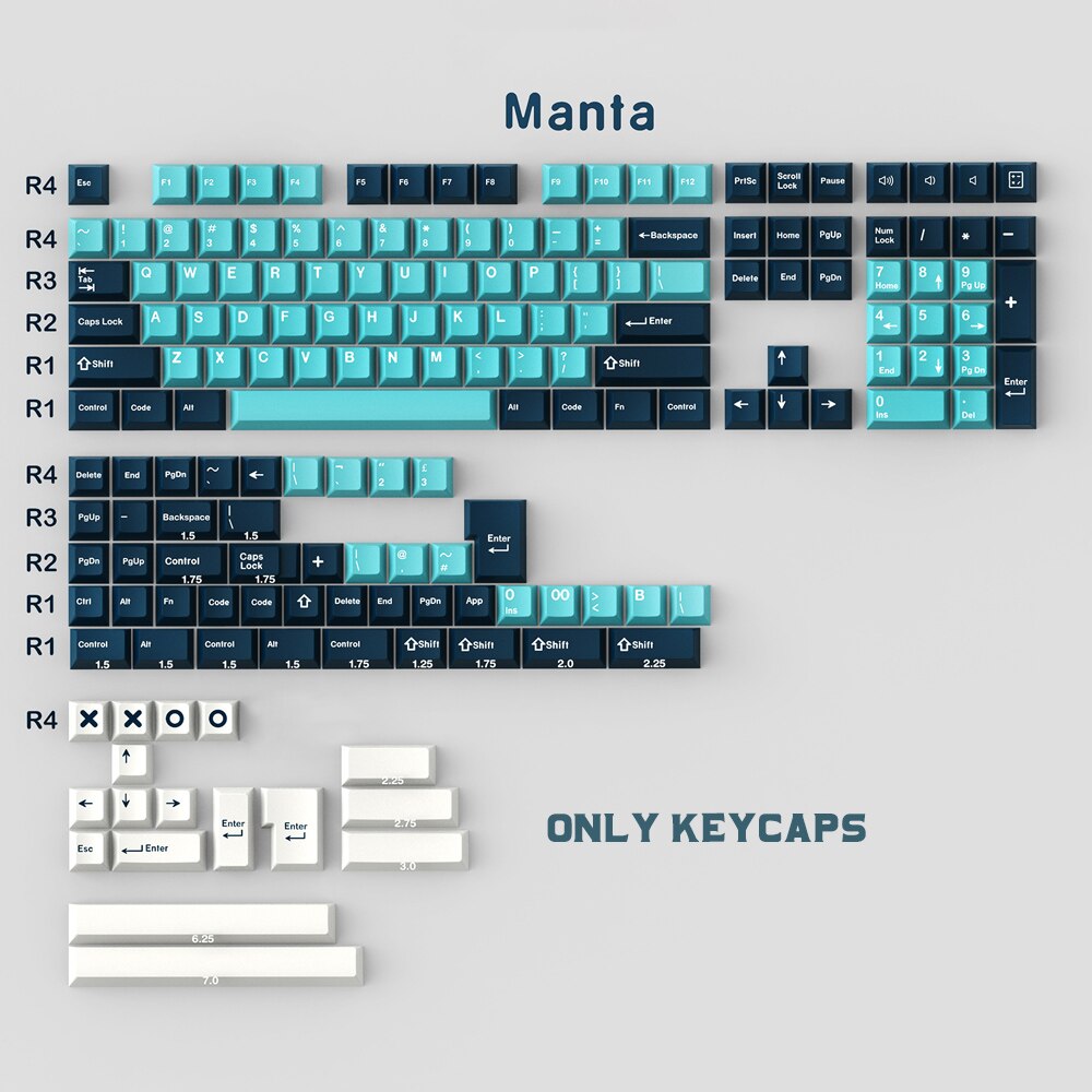 Cherry Profile DOUBLE SHOT 173 Keys GMK Jamon//Aero/Marrs Green Keycap For GMMK Pro NJ68 Mechanical Gaming Keyboard: MANTA Keycaps