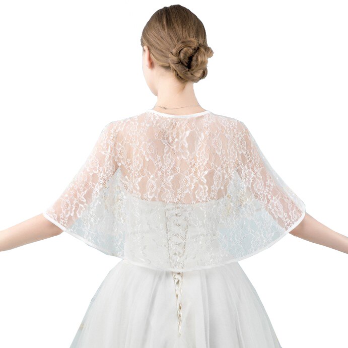 Black red Blush Lace Wedding Jacket Wrap Short Bridal Wraps Shawl Summer Women Evening Bolero Bride Capes Mariage