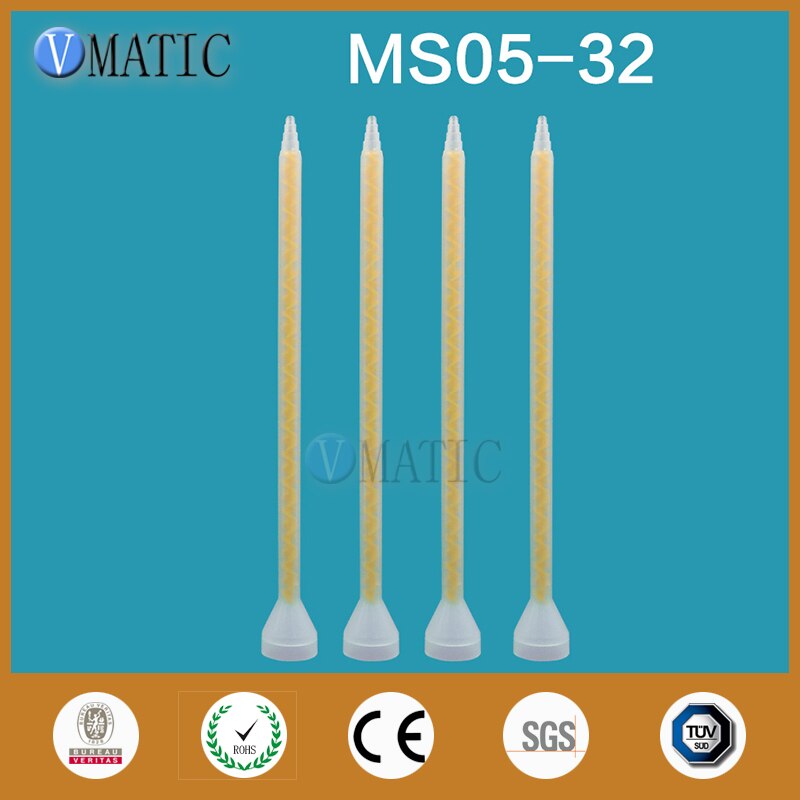 Kunststof Hars Statische Mixer MS05-32 Mengmondstukken Voor Duo Pack Epoxies (Geel Core)