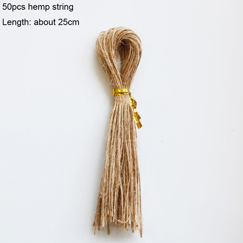 50pcs Beste Cards Kraftpapier Hang Tags Zwaluwstaart Vorm Vrolijk Kerst Xmas Verpakking Bookmark Wikkelen Decor: Hemp String