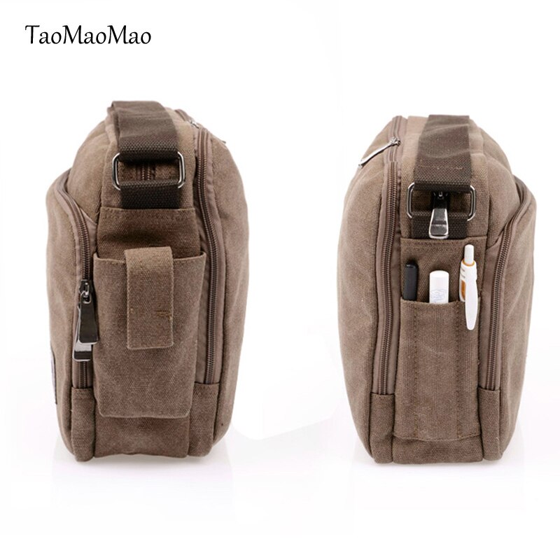 Mannen Canvas Tas Toevallige Reizen Mannen Crossbody Tas Multifunctionele Mannen Messenger Bags Taomaomao