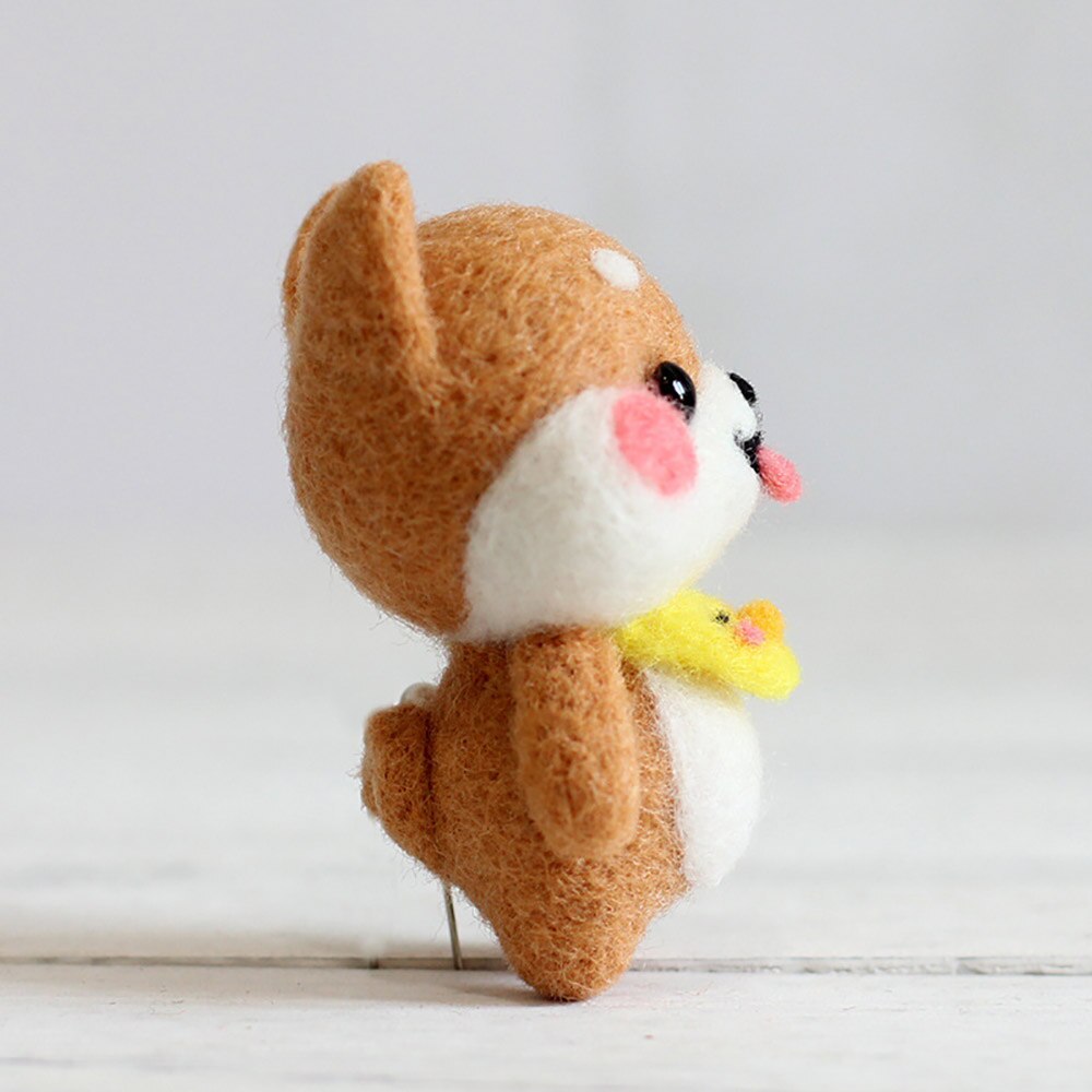 Animal Wool Felt Material Package Crafts Needle Toy Doll Wool Felt Poked Felt Craft DIY Non Finished Poked Set Handcraft Kit