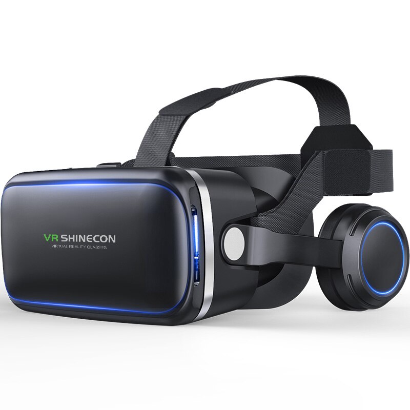 VR Shinecon 6.0 3D bril Virtual Reality bril google Kartonnen VR DOOS 2.0 VR headset met koptelefoon gampad Voor smartphone