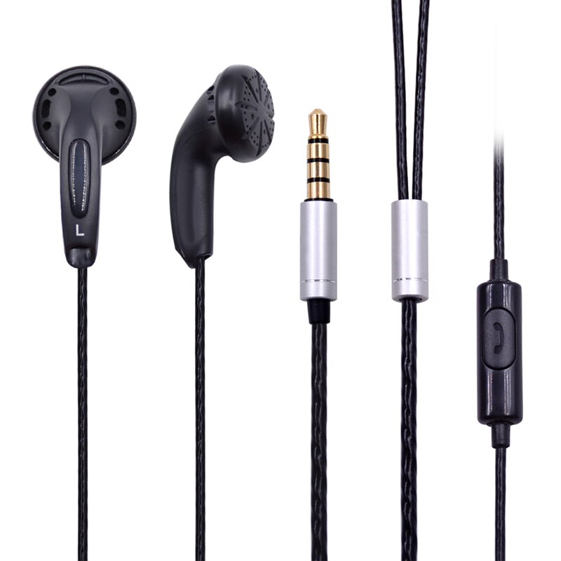 Nicehck Diy MX500 PK1 Oordopjes In Ear Oortelefoon Platte Kop Plug Oordopjes Headset Oordopjes Hifi Oortelefoon Oordopjes: Black MX500 with mic