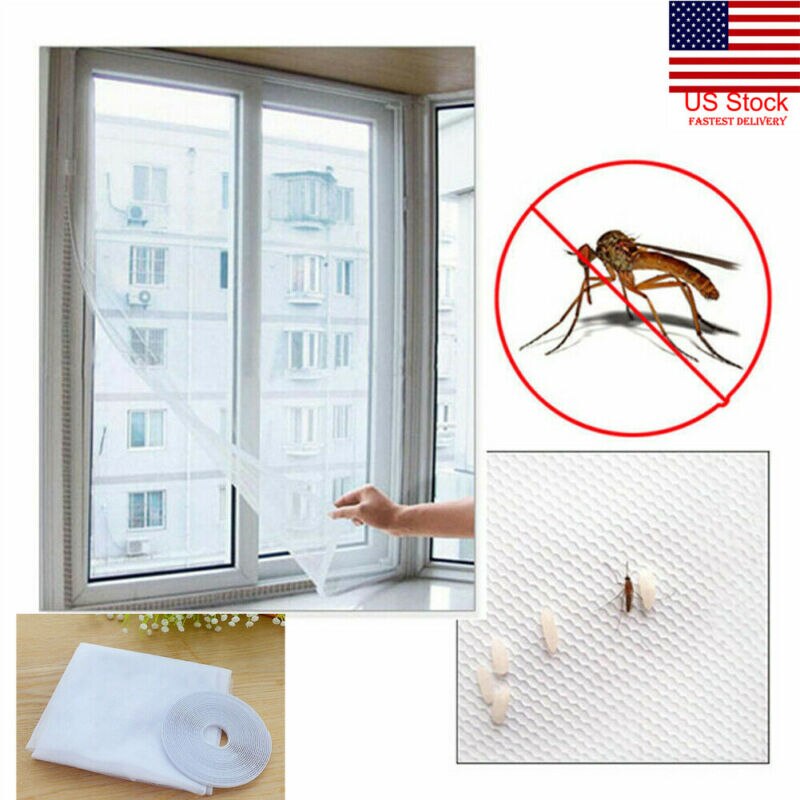 Mosquitera grande para ventana, malla para puerta, con autoagarre