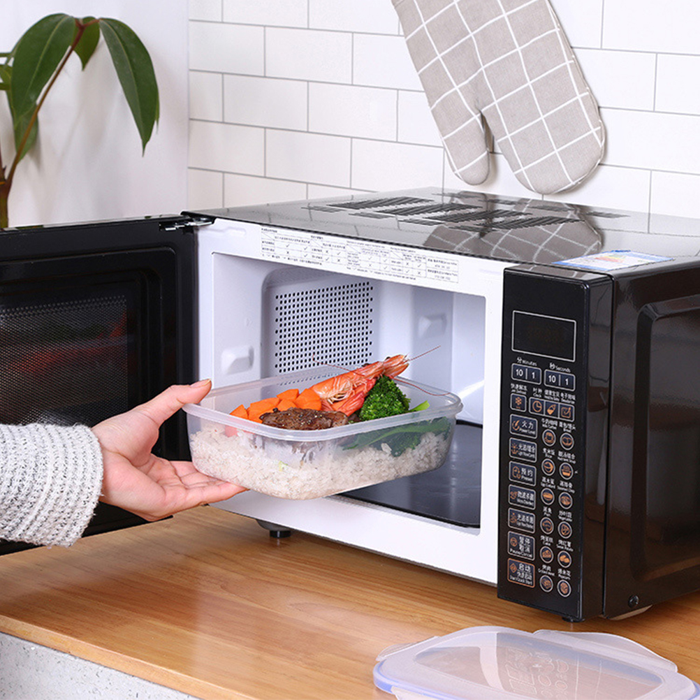 380/800/1100ml Kitchen Transparent PP Food Storage Plastic Food Storage Refrigerator Box Square Microwave Lunch Box Food Crisper