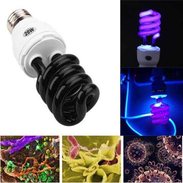 Lamp Fluorescent Small Screw Fluorescent Sterilize Lights 20W 20W Screw Lamp Ultraviolet E27 Light Bulb Low Energy UV 220V