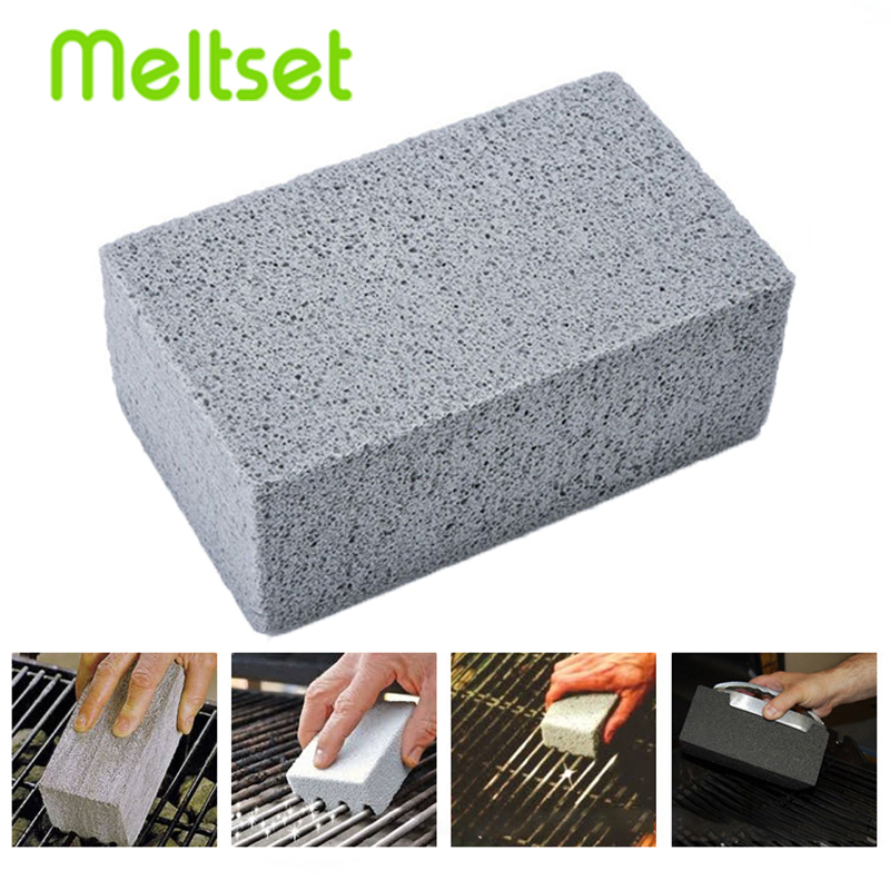 BBQ Cleaner Barbecue Grill Cleaning Brick Non Slip Odorless BBQ Cleaning Stone Stains Cleaner for Grill Mesh BBQ Accessories
