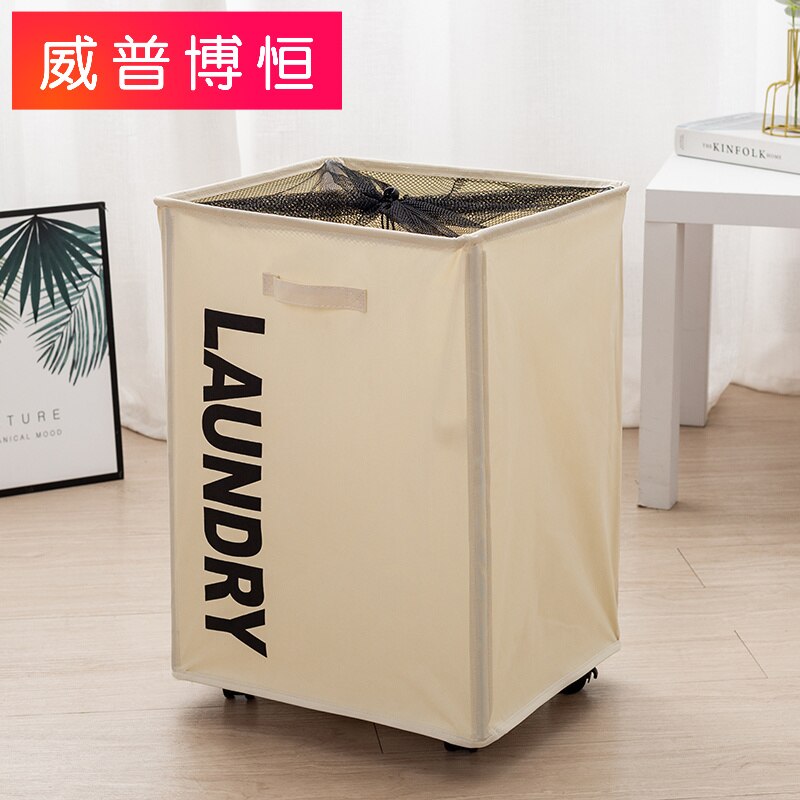 Ménage tissu vêtements vêtements boîte panier de rangement panier vêtements pliable roue panier à linge vêtements