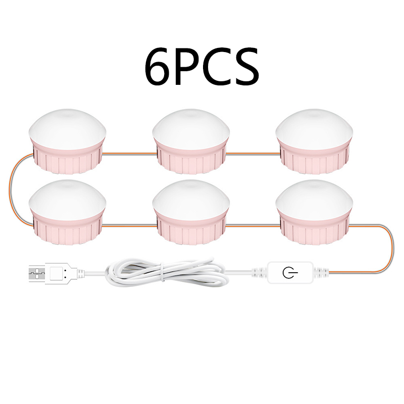 Verlichting Spiegel Make-Up Spiegel Badkamer Make-Up Met Verlichting Vanity Verlichting Verlichting Voor Badkamer Kaptafel Lichten Voor Muur: 6 Bulbs / Tricolor no remote