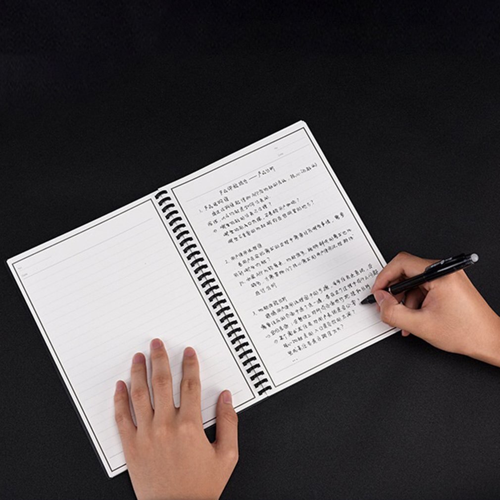 Smart reusable notebook dot grid notebook with pen and microfiber cloth office notepad APP backup business notebook