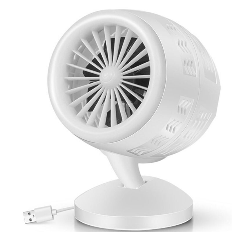 Mesa de turbina de doble hoja, ventilador redondo pequeño, Operación silenciosa, inclinación ajustable, 5-20 grados,