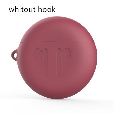 Siliconen Case Voor Huawei Freebuds 3 Headset Case Effen Kleur Draadloze Bluetooth Oortelefoon Beschermhoes Accessoires Met Haak: dark red 2