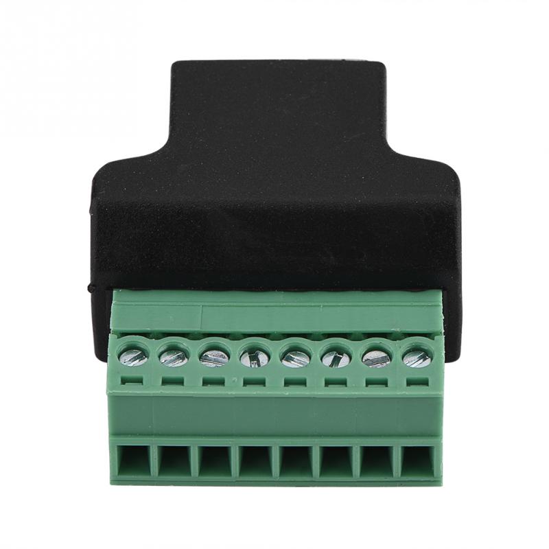 DVR Ethernet Connector RJ45 Female Jack to 8 Pin Screw Terminal