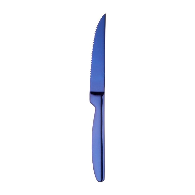 4 st köksknivset i rostfritt stål bestick vass guldkniv kött grönsaksfruktskärare 22 x 2cm kockkniv: 4 blå-b