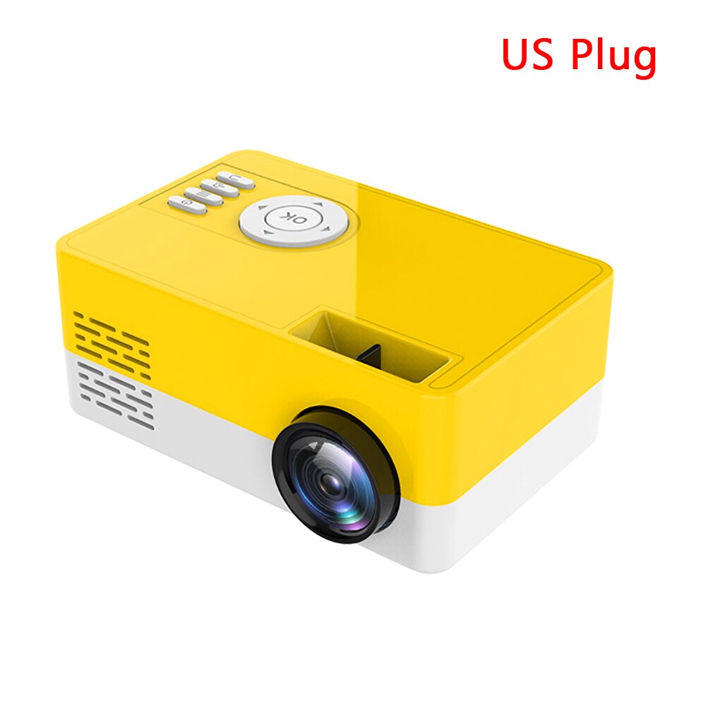 HD J15 Draagbare Mini Projector 1920*1080P Ondersteuning AV USB SD Card USB Mini Home Theater Projector draagbare Beamer PK J9: Yellow  US