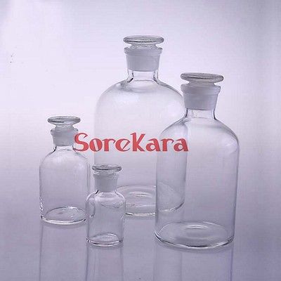 500ml Glass Reagent Bottle With Ground-in Glass Stopper Narrow Mouth Transparent Glass Bottle
