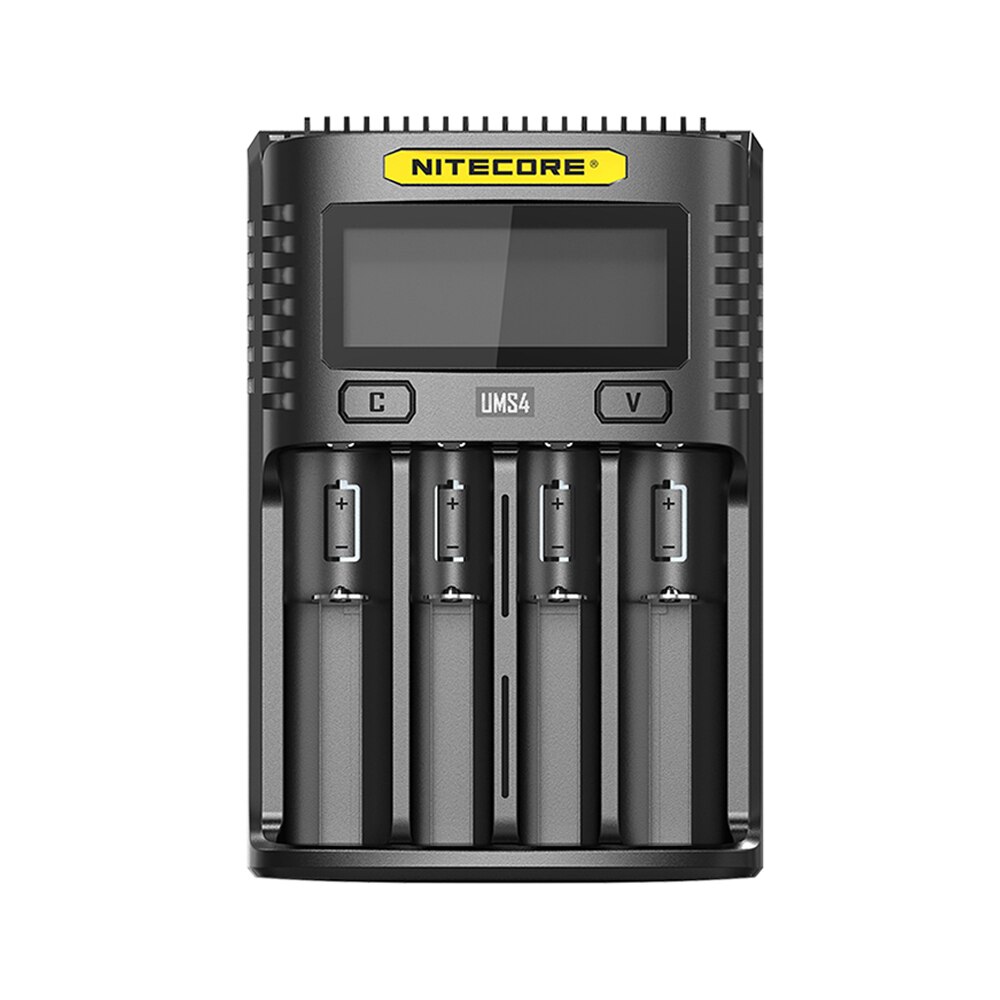 NITECORE UMS4 Intelligente USB Vier-Slot Lader Oled-scherm Batterij Oplader