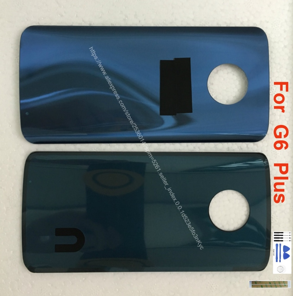 100% Back Batterij Cover Voor Motorola Moto G6 Plus G6plus Glas Achterklep Behuizing Case