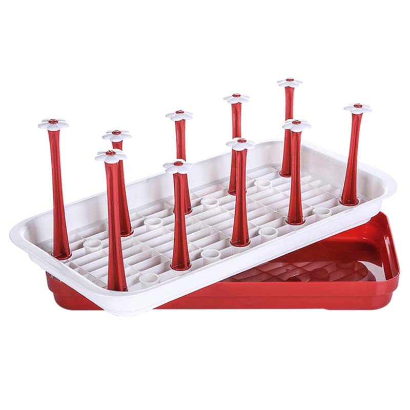 Estante de secado de biberones para bebé, escurridor de almacenamiento, estante de limpieza de vidrio para encimera, secador de biberones para bebé