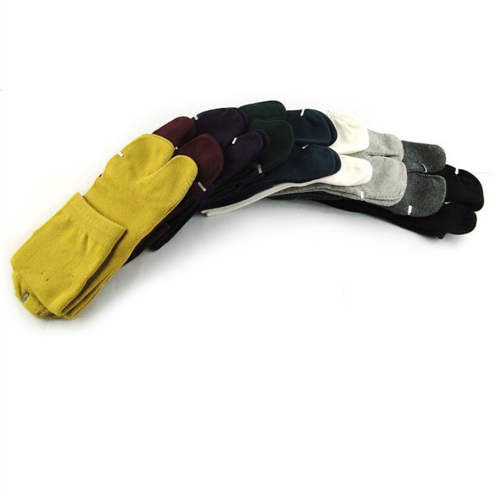 Tongs Kimono japonais pour hommes et femmes, 9 couleurs, sandales à bout fendu, chaussettes Tabi Ninja Geta, fendues à 2 orteils, en coton