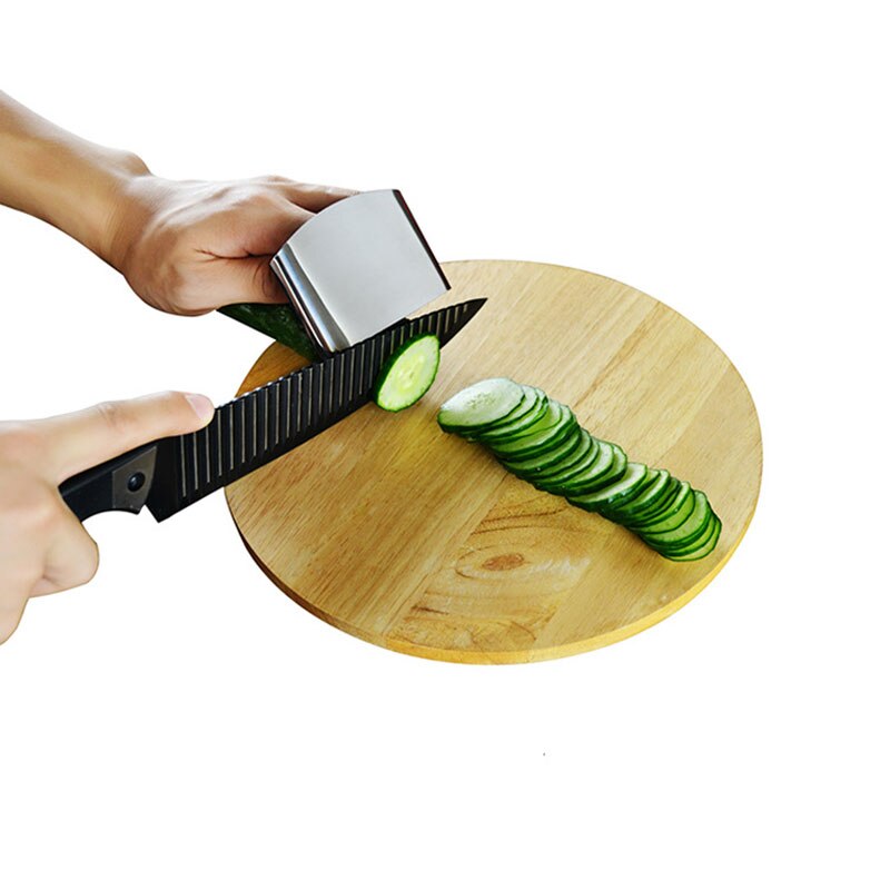 1 PCS Protect Finger Kitchen Accessories Cooking Tools Portable Hand Protector Safety Guards Stainless Steel Finger Guard