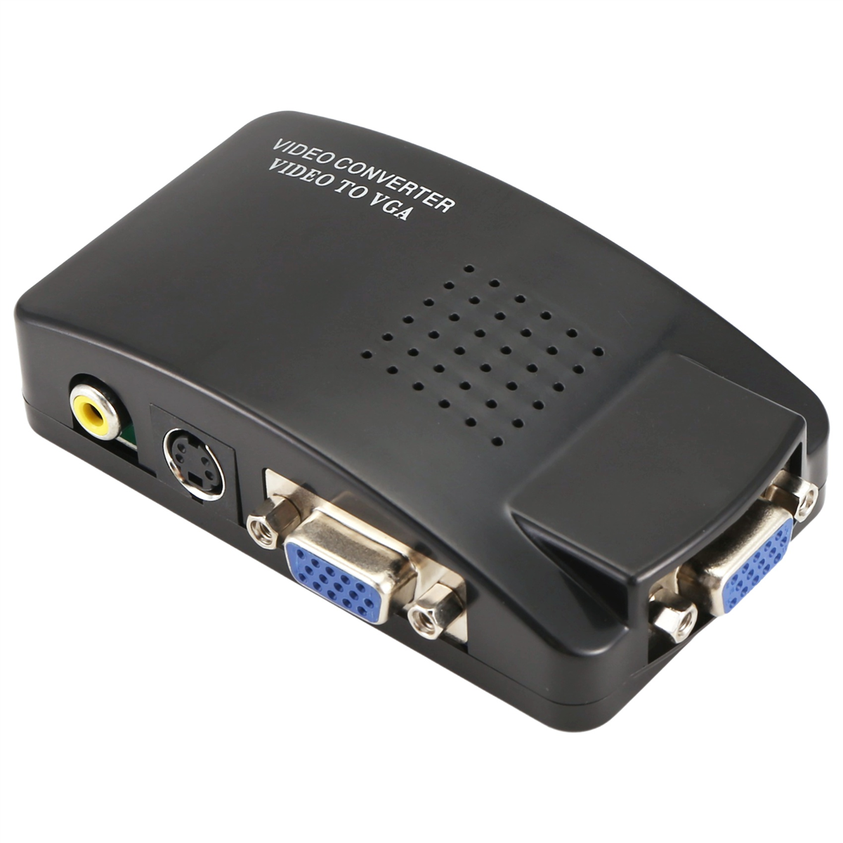 Adattatore AV a VGA Convertitore RCA VGA PC Ingresso AV S-video composito RCA a PC Convertitore uscita LCD VGA Scatola di commutazione