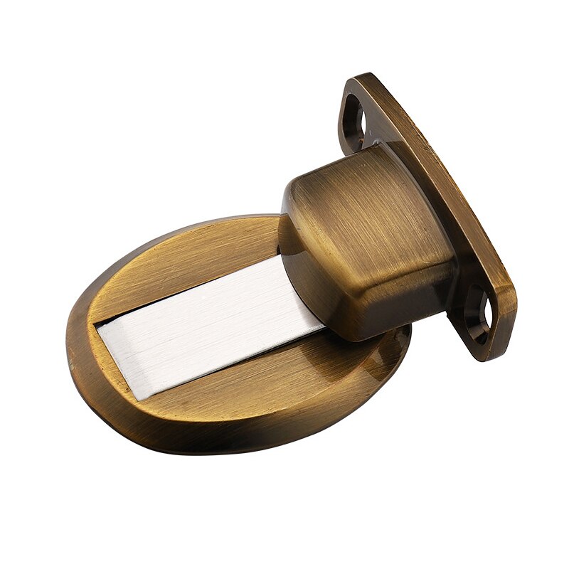 Powerful Magnetic Door Stopper Doorstop Wall Floor Mount Stainless Steel Safety Door Holder Stopper Home Hardware: square 7 yellow