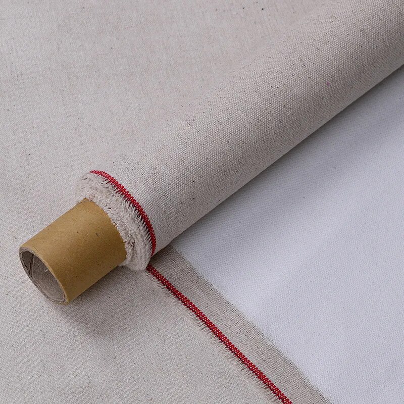 Rouleau de toile vierge professionnelle en mélange de lin, pour peinture à l&#39;huile acrylique, fournitures d&#39;art pour artiste, 1M