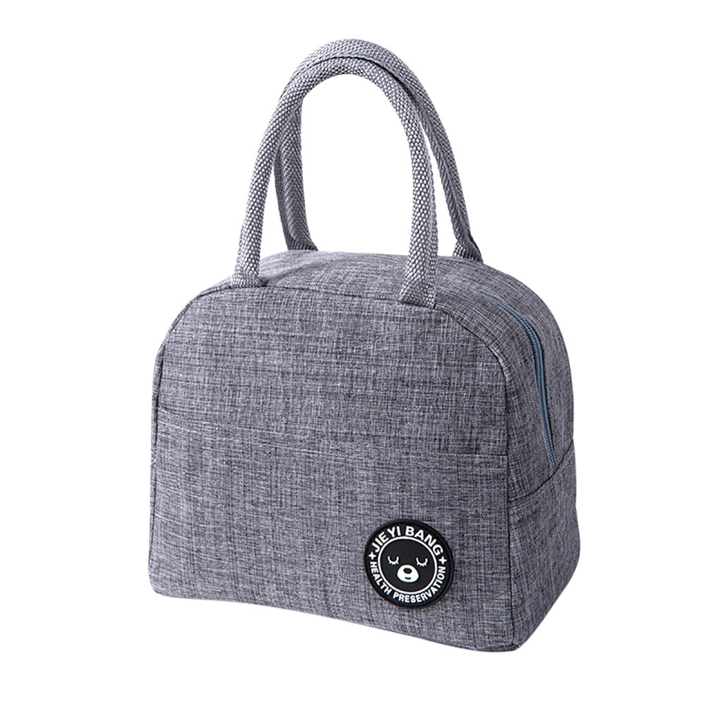 Sacs de rangement de aliments | Conteneur de dîner, sacs de rangement de aliments pour l'école, toile froide isolée, bande de pique-nique mallette de transport, sac de déjeuner Portable thermique: Gray