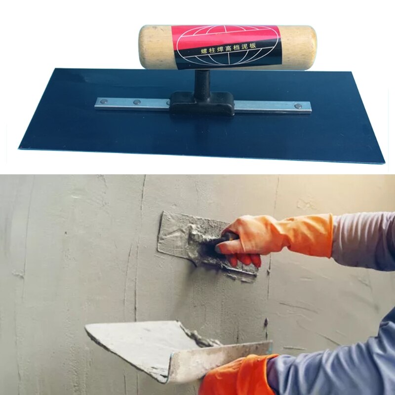 Carbon Steel Blue Plastering Trowel Great for Wall Floor Plastering Troweling Improvement Trowel 24cmx10cm/9.45x3.94''