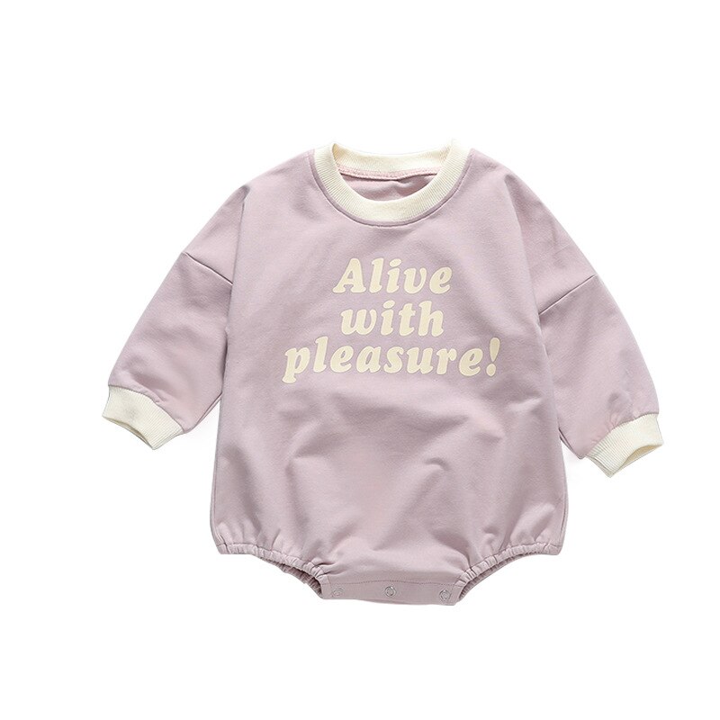 Baby pasgeboren kind baby jongen meisje katoenen lange mouwen bodysuit zonnepak outfit set kleding warm schattig eendelig