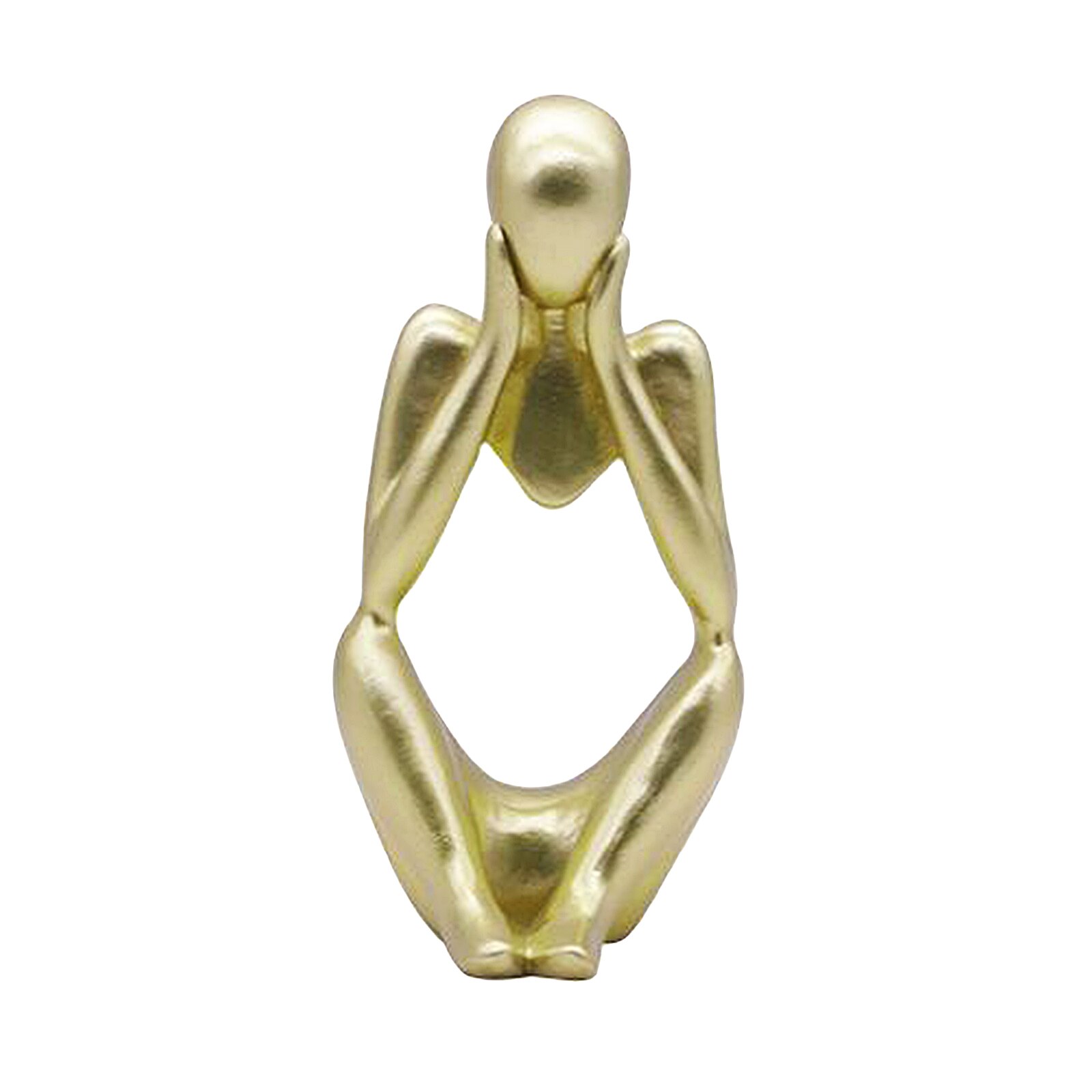 Abstract Denker Sculptuur Hars Beeldje Tekens Denken Mensen Ambachten Ornamenten Zandsteen Standbeelden Home Decor: Gold