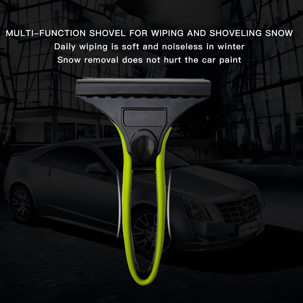 2-in-1 Car Ice Scraper PVC Snow Ice Remover Winter Car Deicer Cone Deicing Tool Scraping Shovel