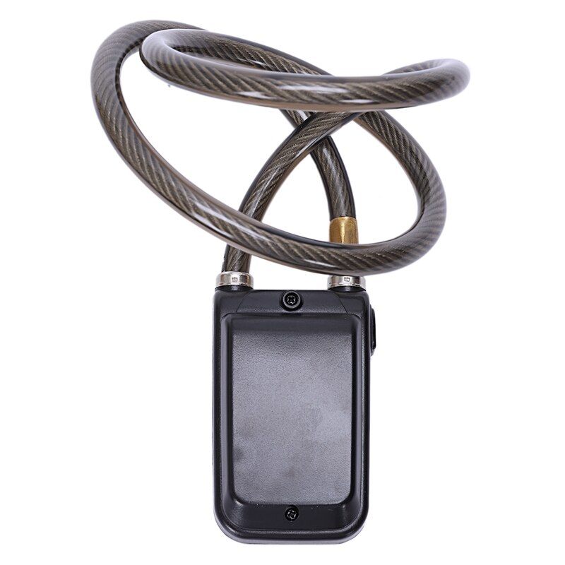 Electric Digital Door Lock With Wire Rope Waterproof Home Anti Theft Lock With 110Db Alarm For Door & Bicycle(Black)