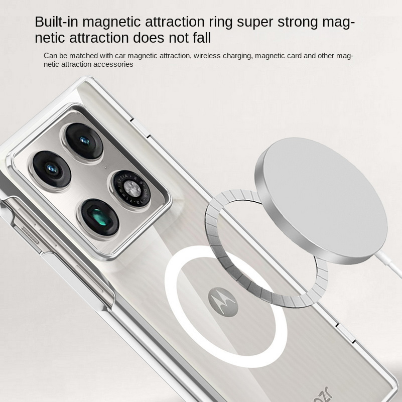 Con anello magnetico, protezione per schermo trasparente in vetro temperato, custodia per Motorola Razr Fold con coperchio posteriore a molla