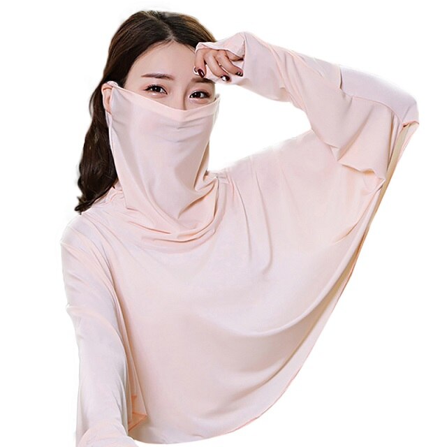 Outdoor Anti-Muggen Shirt Met Gezichtsmasker Sneldrogende Zon beschermende Kleding UV Ademend Shawl