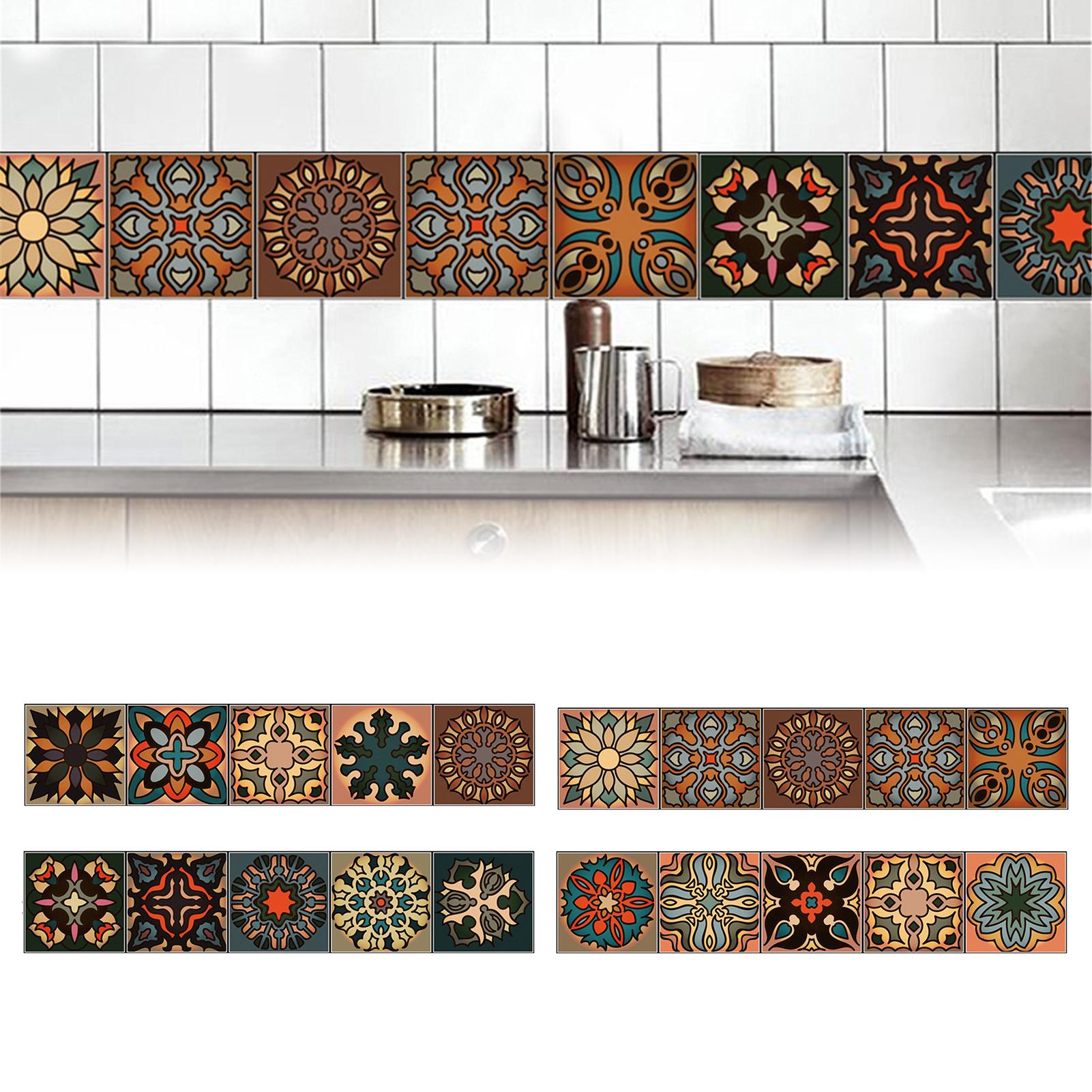 Pvc Tegel Decals Zelfklevende Waterdichte Sticker Badkamer Decoratie Creatieve Zware Kleur Marokkaanse Stijl Tegels Keuken Badkamer