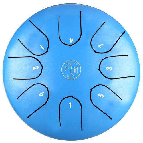 6/8Inch Tone Metal Boeddhistische Zingen Geluid Percussie Meditatie Zingen Drum: Lake Blue 6 Inches